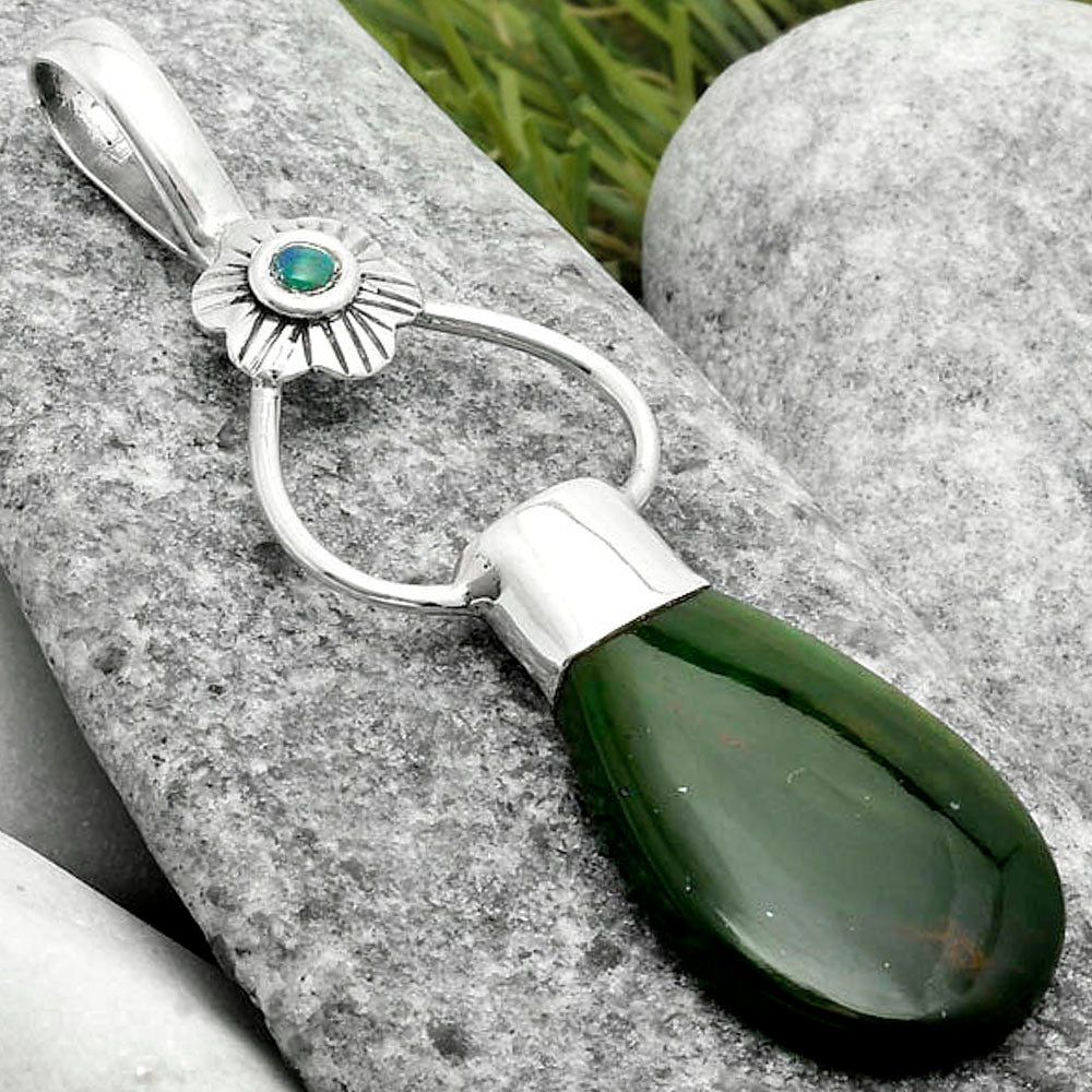 Chrome Chalcedony & Ethiopian Opal Pendant P-1583 SDP117117