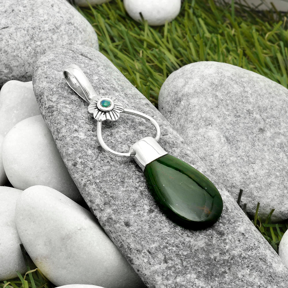 Chrome Chalcedony & Ethiopian Opal Pendant P-1583 SDP117117